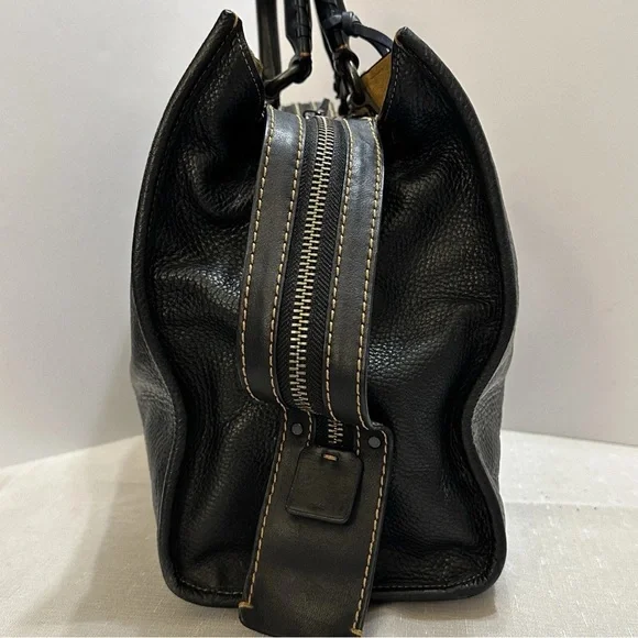 Coach Rogue 36 dark blue whipstitch double handles - Picture 4 of 16